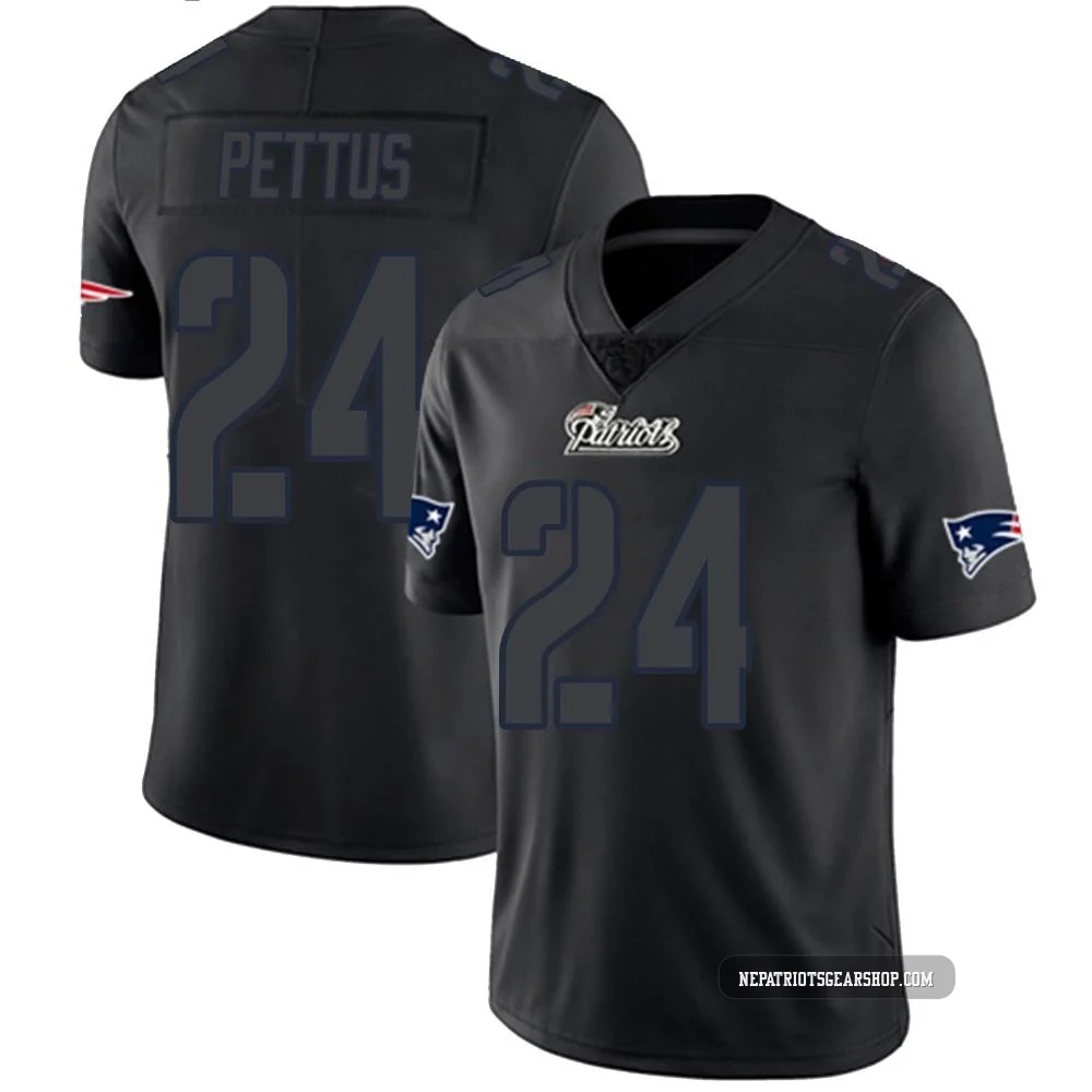 Dell Pettus ＃24 New England Patriots Limited Jersey - Men's Black Impact