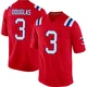 DeMario Douglas ＃3 New England Patriots Game Alternate Jersey - Men's Red