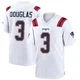 DeMario Douglas ＃3 New England Patriots Game Jersey - Youth White