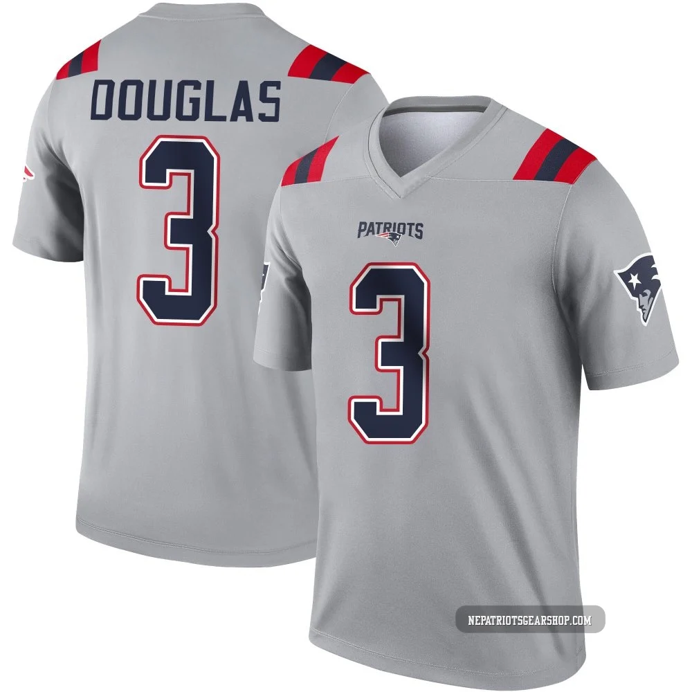 DeMario Douglas ＃3 New England Patriots Legend Inverted Jersey - Youth Gray