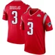 DeMario Douglas ＃3 New England Patriots Legend Inverted Super Bowl LX Patch Jersey - Youth Red
