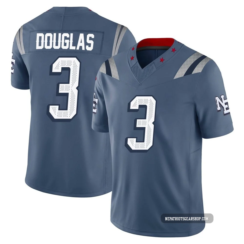 DeMario Douglas ＃3 New England Patriots Limited Storm 2025 Rivalries Collection Jersey - Men's Blue
