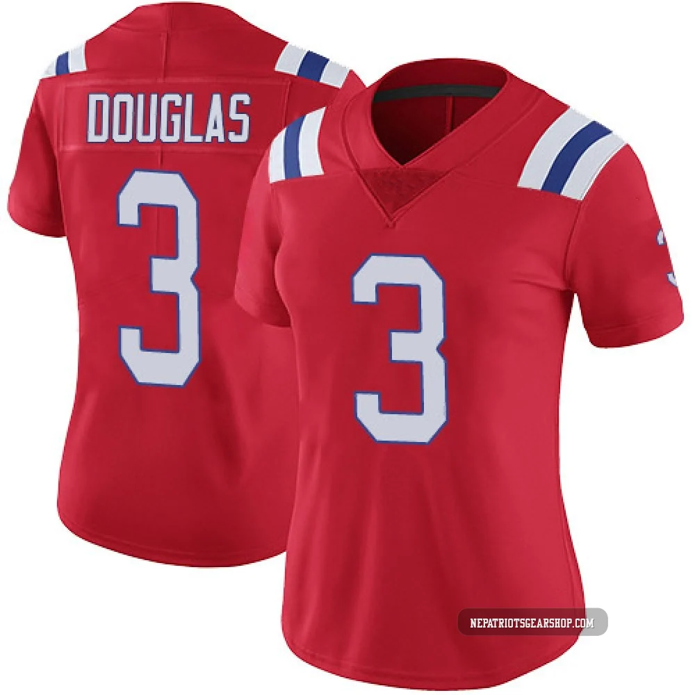 DeMario Douglas ＃3 New England Patriots Limited Vapor Untouchable Alternate Jersey - Women's Red