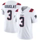 DeMario Douglas ＃3 New England Patriots Limited Vapor Untouchable Jersey - Men's White