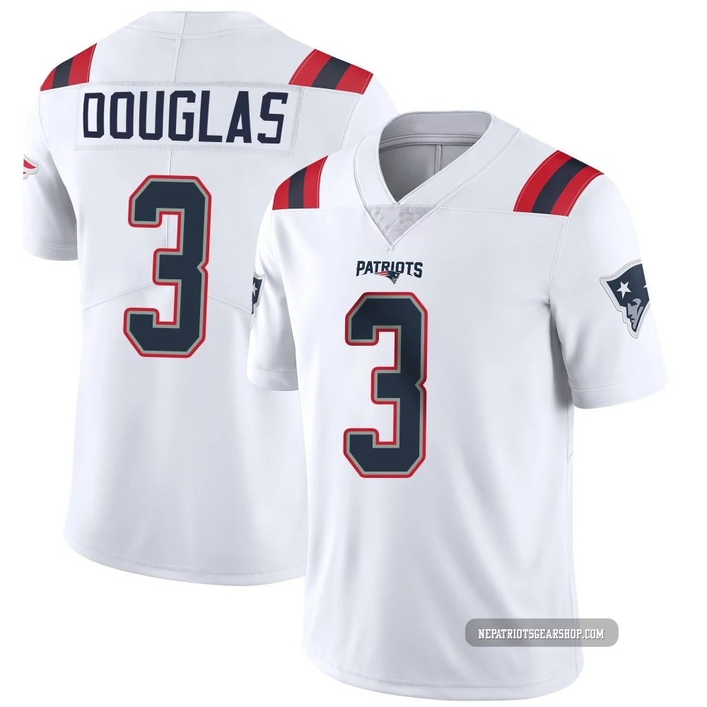 DeMario Douglas ＃3 New England Patriots Limited Vapor Untouchable Jersey - Youth White
