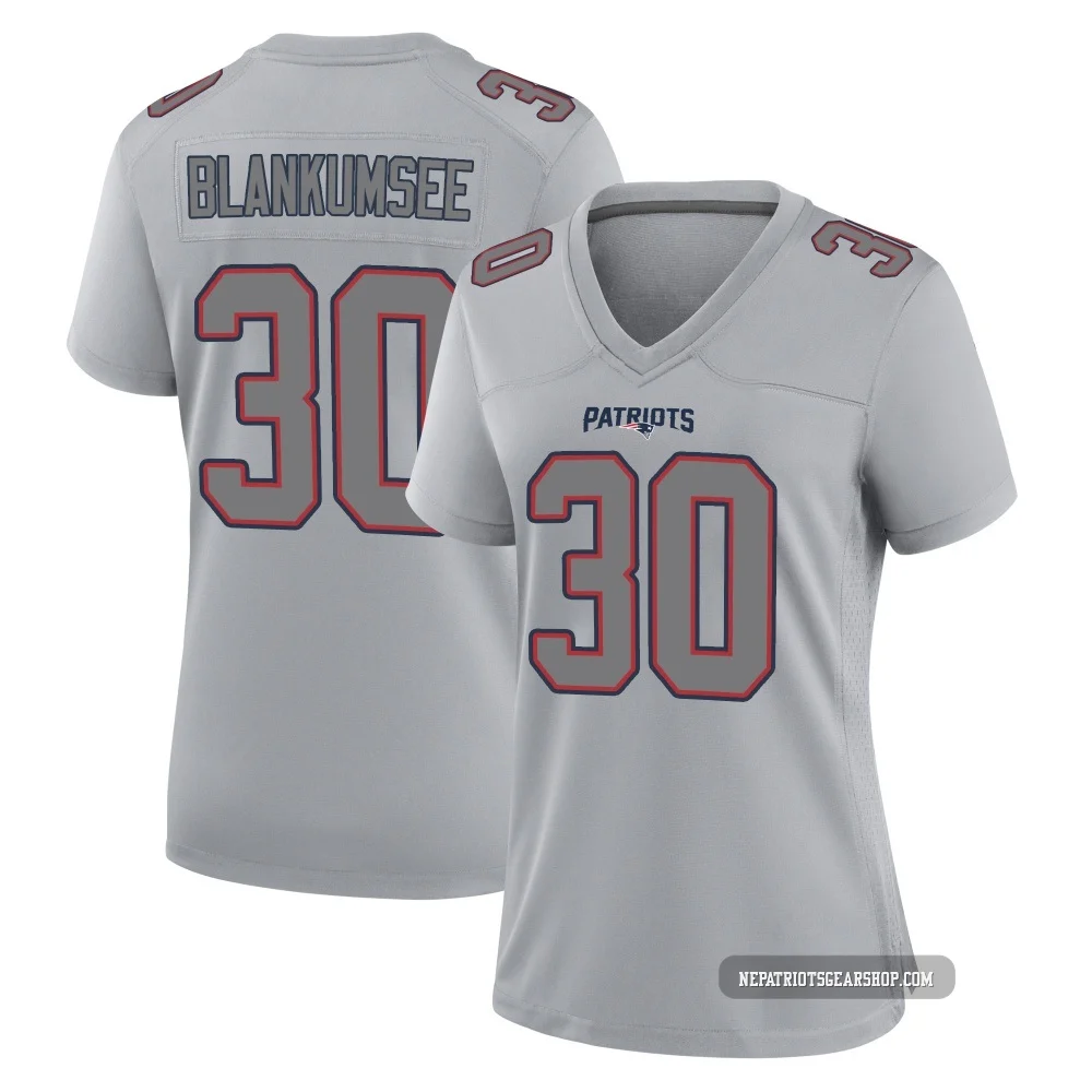 Demeer Blankumsee ＃30 New England Patriots Game Silver Atmosphere Fashion Jersey - Women's
