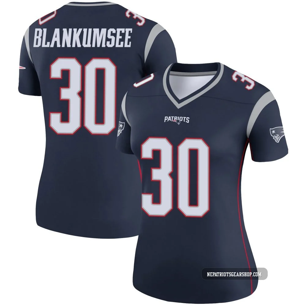 Demeer Blankumsee ＃30 New England Patriots Legend Jersey - Women's Navy