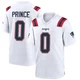 Deneric Prince ＃0 New England Patriots Game Jersey - Men's White