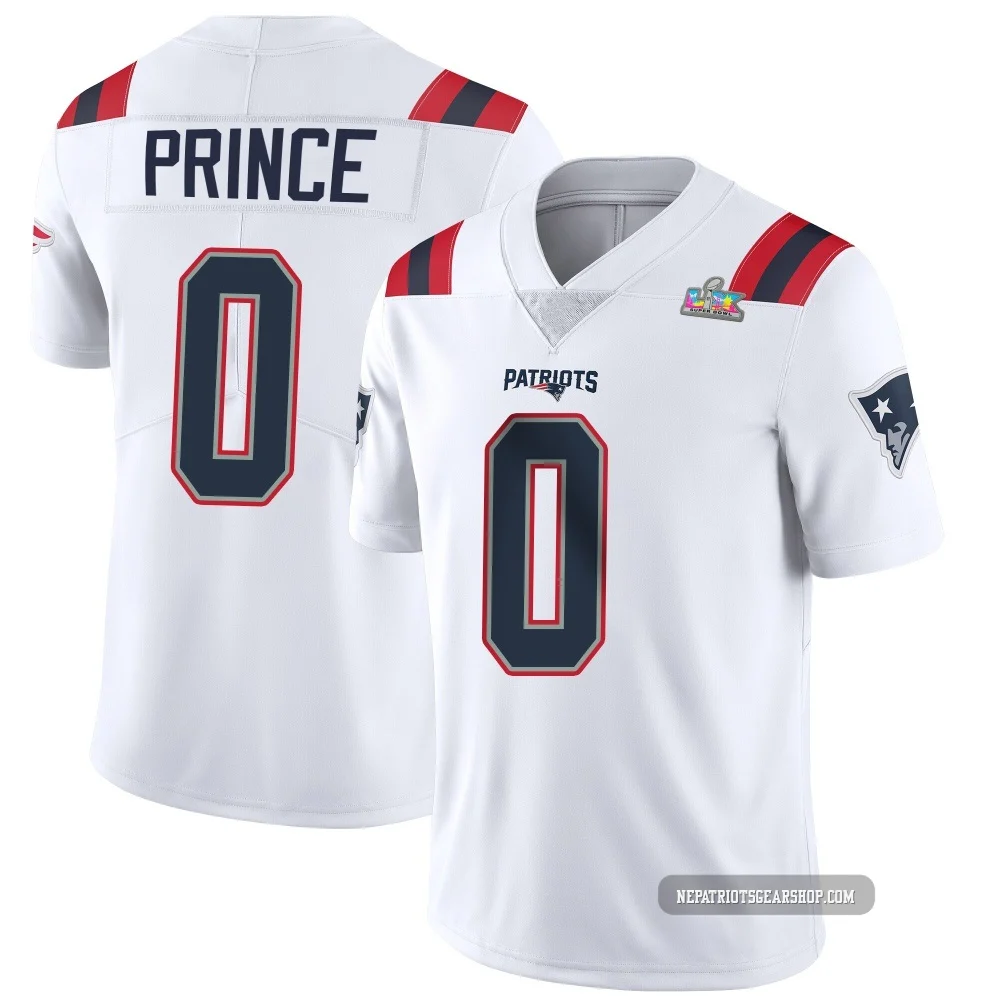 Deneric Prince ＃0 New England Patriots Limited Vapor Untouchable Super Bowl LX Patch Jersey - Men's White