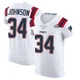 D'Ernest Johnson ＃34 New England Patriots Elite Vapor Untouchable Super Bowl LX Patch Jersey - Men's White