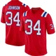 D'Ernest Johnson ＃34 New England Patriots Game Alternate Jersey - Youth Red
