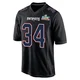 D'Ernest Johnson ＃34 New England Patriots Game Carbon Fashion Super Bowl LX Patch Jersey - Youth Black
