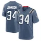 D'Ernest Johnson ＃34 New England Patriots Game Storm 2025 Rivalries Collection Jersey - Men's Blue