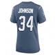 D'Ernest Johnson ＃34 New England Patriots Game Storm 2025 Rivalries Collection Jersey - Women's Blue