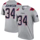 D'Ernest Johnson ＃34 New England Patriots Legend Inverted Jersey - Men's Gray