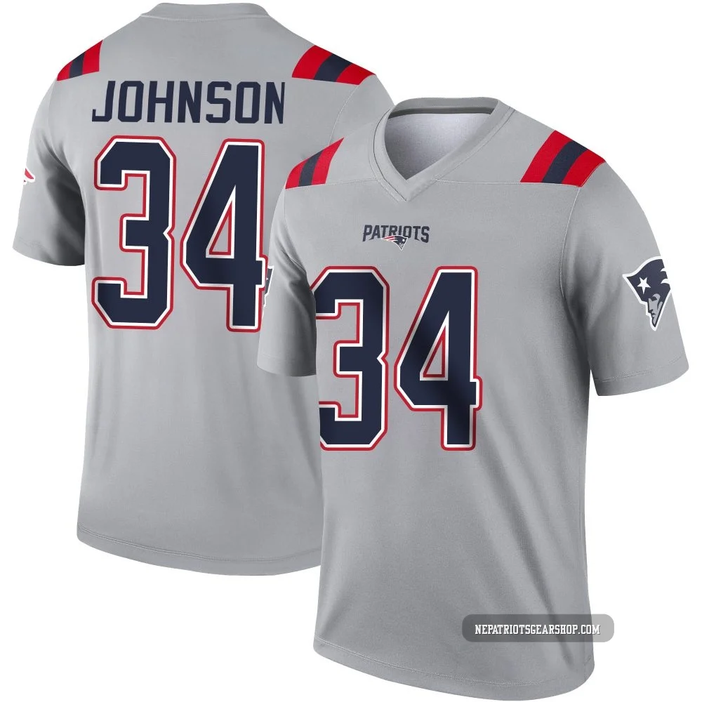 D'Ernest Johnson ＃34 New England Patriots Legend Inverted Jersey - Youth Gray