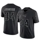 D'Ernest Johnson ＃34 New England Patriots Limited Reflective Jersey - Men's Black