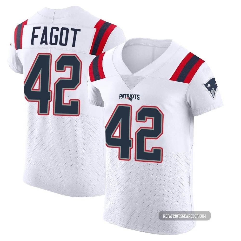 Diego Fagot ＃42 New England Patriots Elite Vapor Untouchable Jersey - Men's White