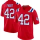 Diego Fagot ＃42 New England Patriots Game Alternate Super Bowl LX Patch Jersey - Men's Red