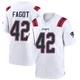Diego Fagot ＃42 New England Patriots Game Jersey - Men's White