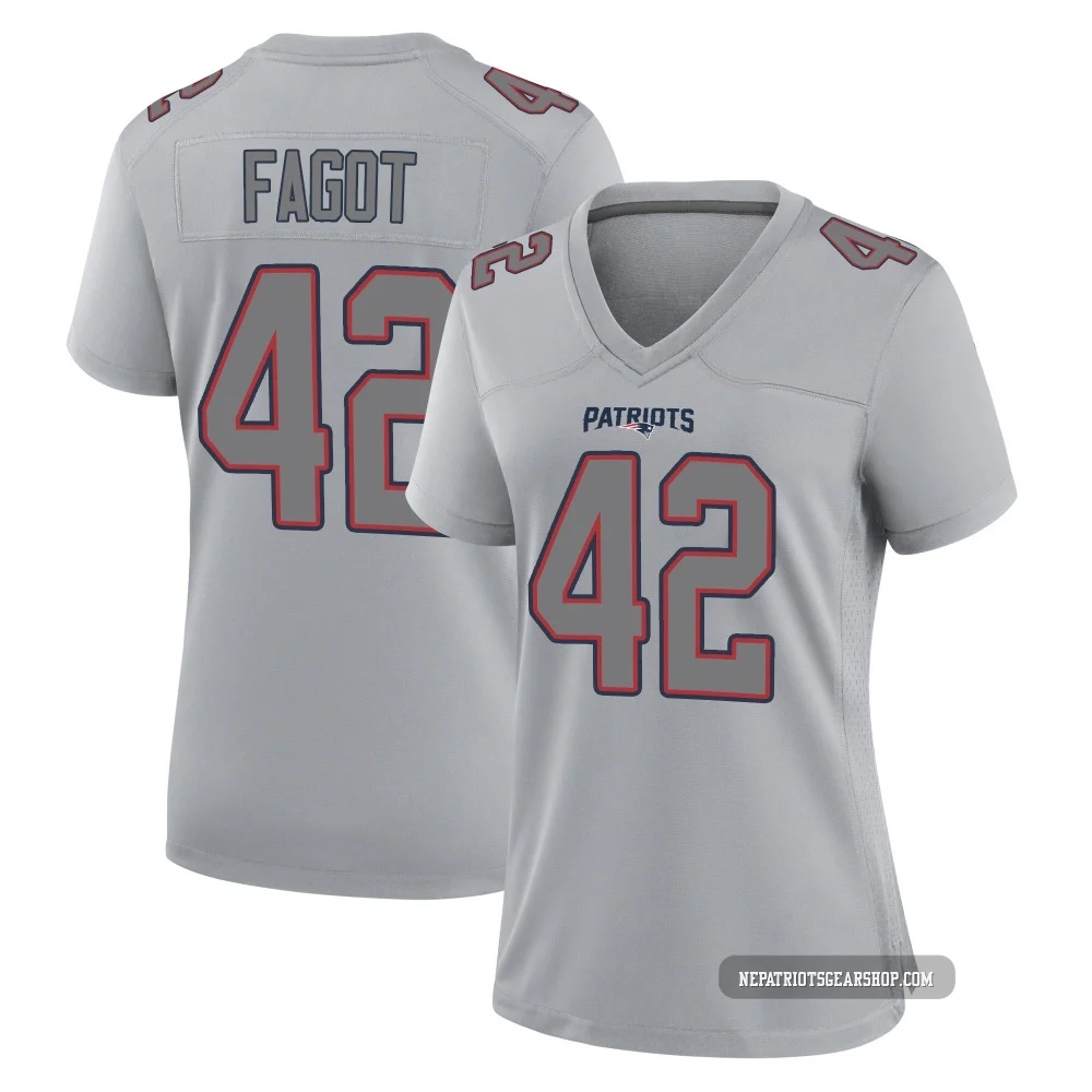 Diego Fagot ＃42 New England Patriots Game Silver Atmosphere Fashion Jersey - Women's