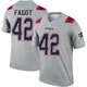 Diego Fagot ＃42 New England Patriots Legend Inverted Jersey - Youth Gray
