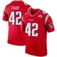 Diego Fagot ＃42 New England Patriots Legend Inverted Super Bowl LX Patch Jersey - Men's Red