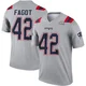 Diego Fagot ＃42 New England Patriots Legend Inverted Super Bowl LX Patch Jersey - Youth Gray