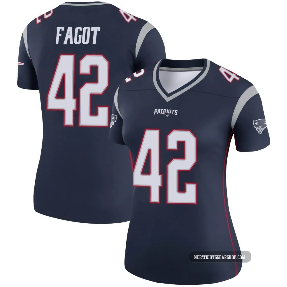 Diego Fagot ＃42 New England Patriots Legend Jersey - Women's Navy