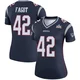 Diego Fagot ＃42 New England Patriots Legend Super Bowl LX Patch Jersey - Women's Navy
