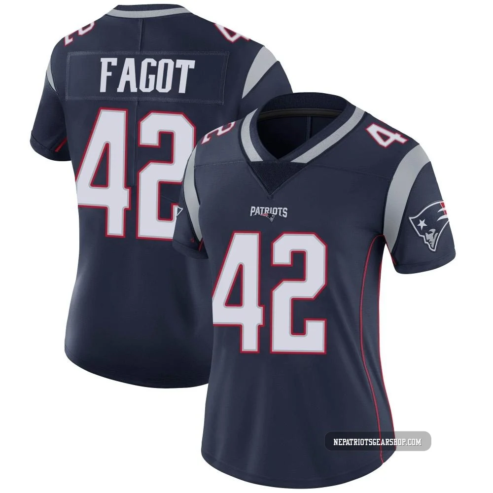 Diego Fagot ＃42 New England Patriots Limited Team Color Vapor Untouchable Jersey - Women's Navy