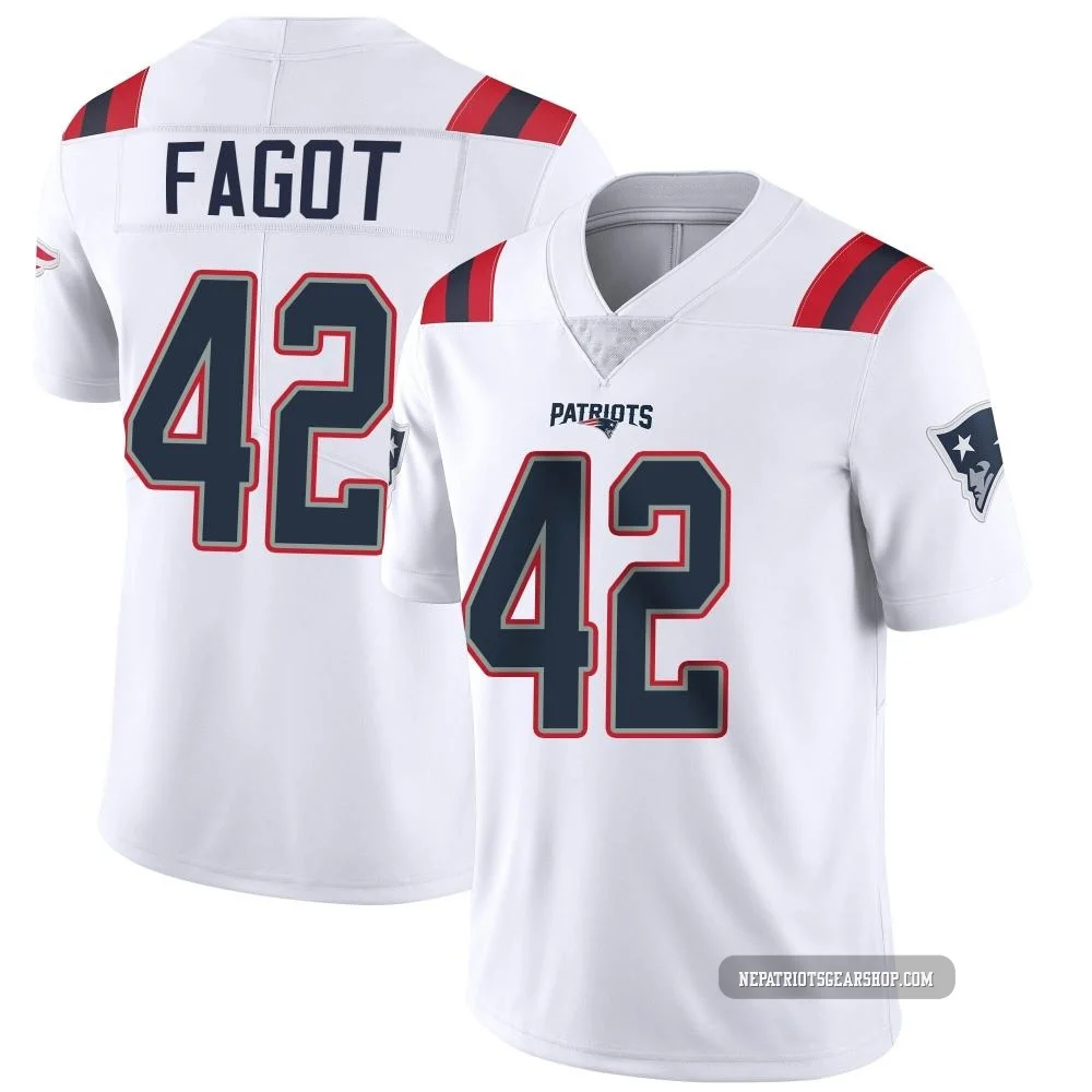 Diego Fagot ＃42 New England Patriots Limited Vapor Untouchable Jersey - Men's White