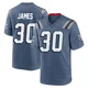 DJ James ＃30 New England Patriots Game Storm 2025 Rivalries Collection Jersey - Youth Blue