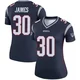 DJ James ＃30 New England Patriots Legend Jersey - Women's Navy