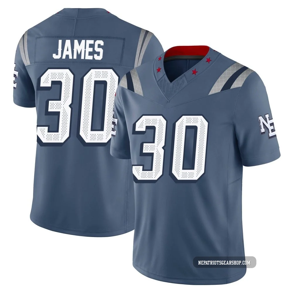 DJ James ＃30 New England Patriots Limited Storm 2025 Rivalries Collection Jersey - Men's Blue