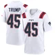 Donald Trump ＃45 New England Patriots Game Jersey - Men's White