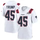 Donald Trump ＃45 New England Patriots Game Super Bowl LX Patch Jersey - Men's White