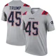 Donald Trump ＃45 New England Patriots Legend Inverted Jersey - Youth Gray