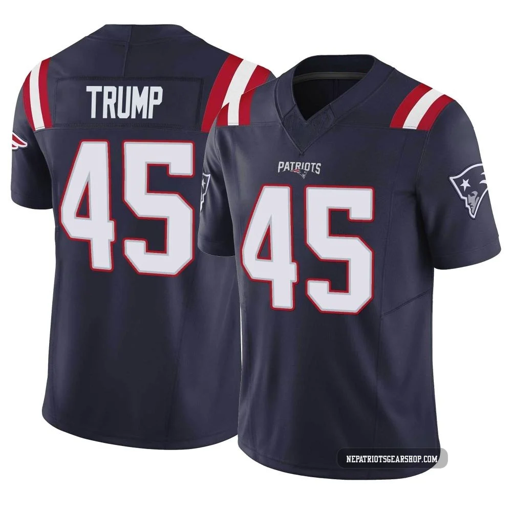 Donald Trump ＃45 New England Patriots Limited Vapor F.U.S.E. Jersey - Men's Navy