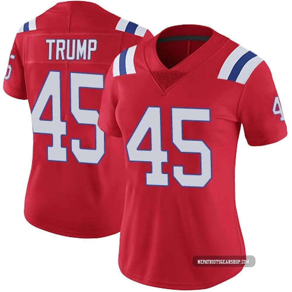 Donald Trump ＃45 New England Patriots Limited Vapor Untouchable Alternate Jersey - Women's Red