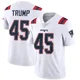 Donald Trump ＃45 New England Patriots Limited Vapor Untouchable Jersey - Men's White