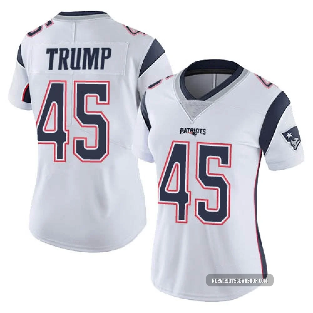 Donald Trump ＃45 New England Patriots Limited Vapor Untouchable Jersey - Women's White