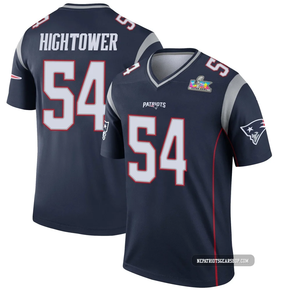 Dont'a Hightower ＃54 New England Patriots Legend Super Bowl LX Patch Jersey - Men's Navy