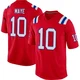 Drake Maye ＃10 New England Patriots Game Alternate Jersey - Men's Red