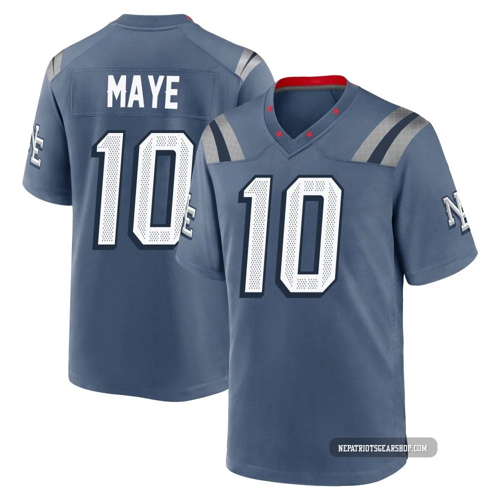 Drake Maye ＃10 New England Patriots Game Storm 2025 Rivalries Collection Jersey - Men's Blue