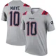 Drake Maye ＃10 New England Patriots Legend Inverted Jersey - Youth Gray