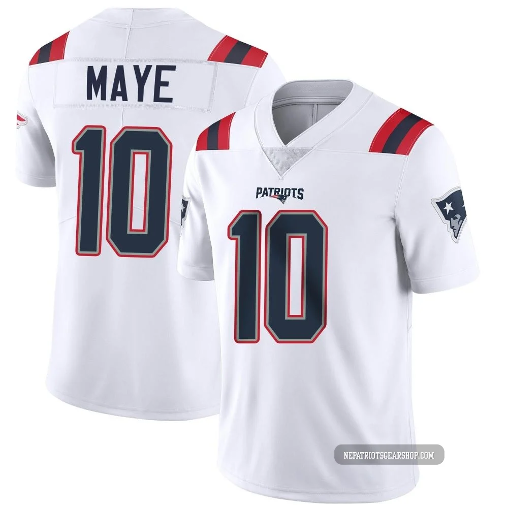Drake Maye ＃10 New England Patriots Limited Vapor Untouchable Jersey - Men's White