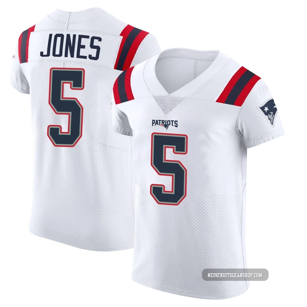 Dre'Mont Jones ＃5 New England Patriots Elite Vapor Untouchable Jersey - Men's White
