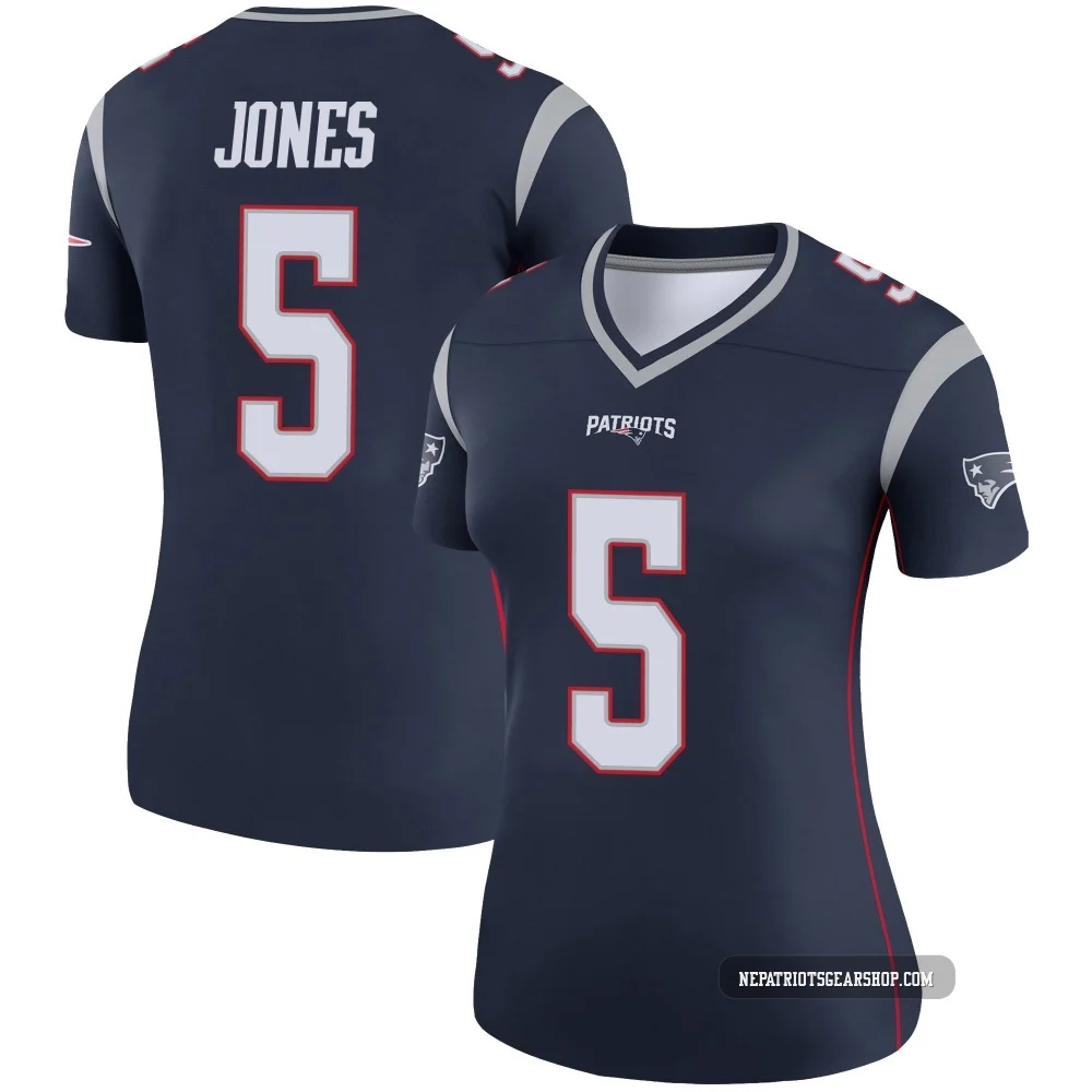 Dre'Mont Jones ＃5 New England Patriots Legend Jersey - Women's Navy
