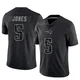 Dre'Mont Jones ＃5 New England Patriots Limited Reflective Jersey - Youth Black
